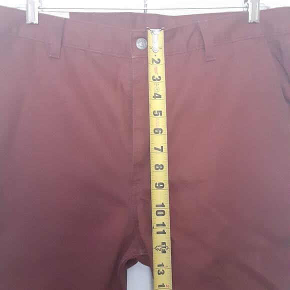 Levis Pants Mens 36x30 Maroon Flat Front White Tab Canvas - Picture 8 of 9